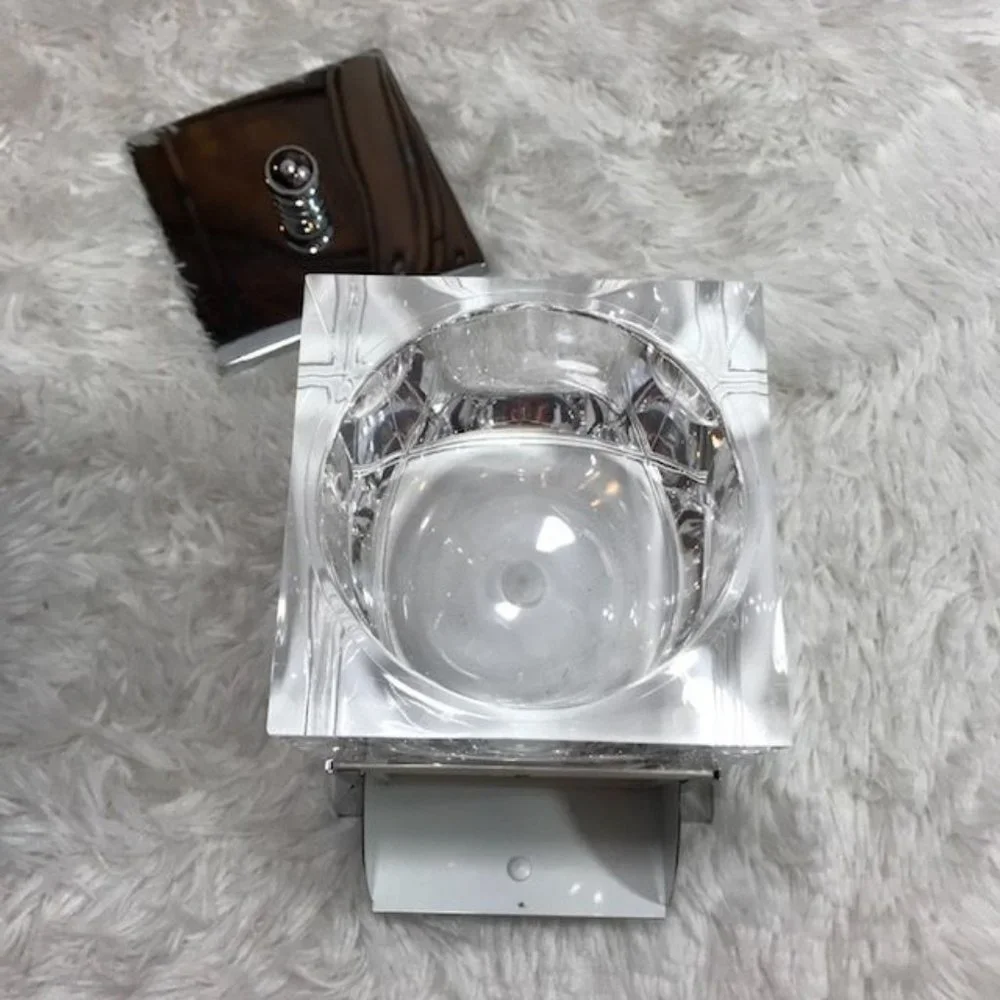 Springs Palace Finesse Swing Door Storage Unit + Soap Dish Lucite Metal Set